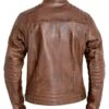 John Doe Dexter Motorjas -Motorfietsuitrustings Winkel John Doe Dexter leather jacket bruin achterkant 1d7b